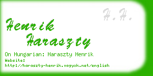 henrik haraszty business card